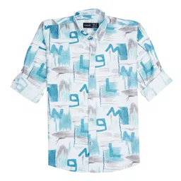 CAVIO Boys Comfort Abstract Printed Spread Collar Casual Shirt-image-31