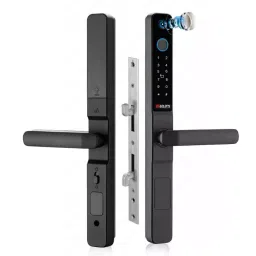 GOLENS Luxury Digital Door Lock with Long Handle Biometric Black, X54-4