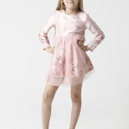 KATE & OSCAR Pink Floral Georgette Dress-image-3
