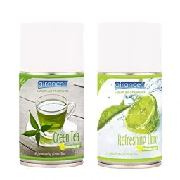 Airance 250 ml Each Green Tea & Refreshing Lime Fragrance Automatic Air Freshener Refill Perfume Spray (Pack of 2)-15
