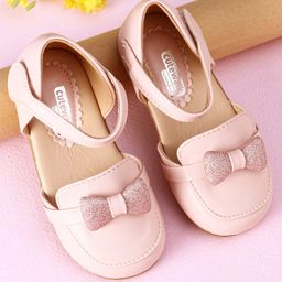 Cute Walk by Babyhug Ballerinas Bow Applique - Pink-image-35