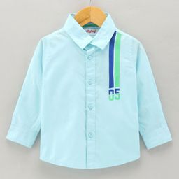 Babyhug Cotton Woven Full Sleeves Shirt Front Print - Blue-image-48