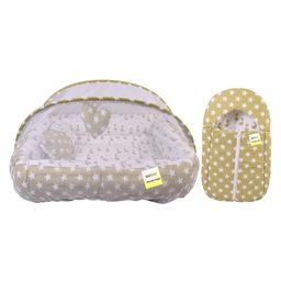 Kwitchy Baby Bedding Set for New Born Luxury Cushioned Mattress & Sleeping Bag  Green-3