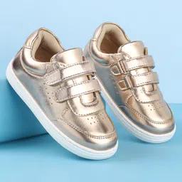 Babyoye Casual Shoes with Velcro Closure - Golden-picture-38