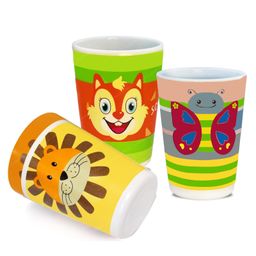Bunie Cartoon Theme Bamboo Fiber Glasses for Kids  Set of 3 Random Design-10