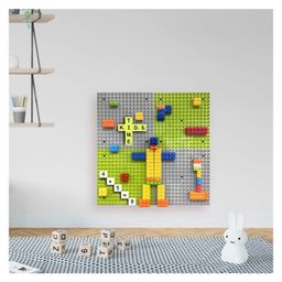 Hop N Play Fun and Educational Building Set for Kids: Four Wall Block Plates with Alphabets, Numbers & Blocks, Encouraging Creativity and Cognitive Development with Friends & Family-image-3