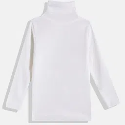 RVK Full Sleeves Solid Stretchable Skivvy Pullover Sweater - White-picture-28