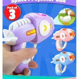 Fiddlerz Space Blaster Gun for Kids Light-Up Laser Sound Toy Gun Flashing LED Lights Sound Effects for Sci-Fi Roleplay Interactive Fun Gift for Boys and Girls Multicolor- (Pack of 3)-11