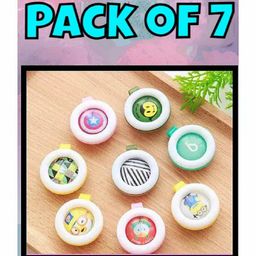 Ortis Reusable Mosquito Repellent Badge Pack of 7 - Colour & Print May Vary-5