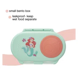 b.box Disney Little Mermaid Snack Box for Kids - Leak-Proof container, 2 Compartments, BPA-Free, Easy to Open & Carry - Multicolor-picture-4