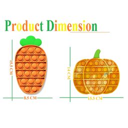FunBlast Fruit Shaped Pop Bubble Stress Relieving Silicone Pop It Fidget Toy Pack Of 2 - Multicolor image 3