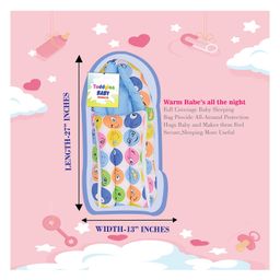 Toddylon Baby Bedding Set New Born Mattress with Net & Sleeping Bag - Blue image 3