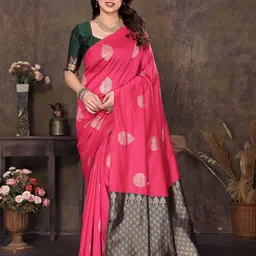 Styleveda Ethnic Motifs Woven Design Silk Banarasi Saree-picture-51