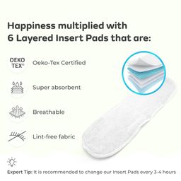 Deedry Cloth Diapers Reusable, Adjustable with Snap Buttons & comes with Insert - Pack of 4 image 5