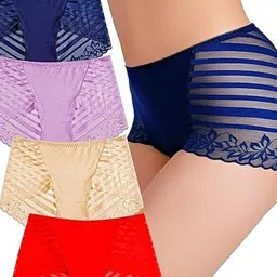 Eleg & Stilance Pack Of 2 Assorted Cotton Lace Basic Briefs-picture-40
