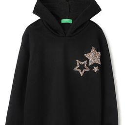 United Colors of Benetton Girls Graphic Printed Hood Cotton Pullover Sweatshirt-image-98