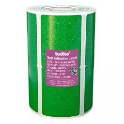 Tudko 50x38 mm 80 GSM 2 UP Self Adhesive Paper Label Green-image-75