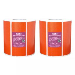 Tudko 70x30 mm 80 GSM 1 UP Self Adhesive Paper Label Orange (Pack of 2 Pcs)-image-96