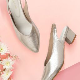 Marc Loire Women Gold-Toned Solid Pumps-image-31