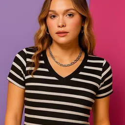 CORSICA Women Striped Crop Top-50
