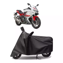 Auto Pearl Polyester Two Wheeler Cover for Benelli 302R (Grey)-picture-45