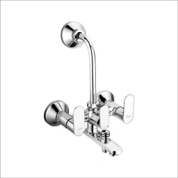 Aquieen Cuff Telephonic Wall Mixer Brass Chrome Finish Silver, AQN 892-image-65