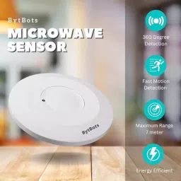 BytBots Microwave/Radar 360 Degree PIR Motion Sensor, Occupancy Body Motion Detector (White) image 4