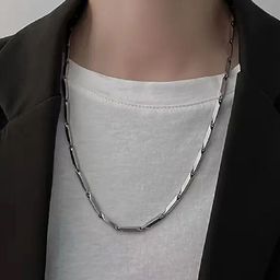 Crazy Fashion Unisex Silver-Plated Chain-19