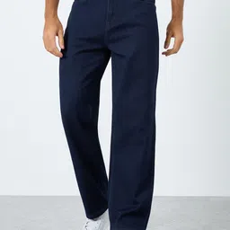 Styli Men Oversized Fit Mid-Rise Cotton Denim Jeans-picture-19