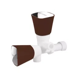 SUPREME Crown Series 2-Way Right Angle Stop Tap Full Turn Plastic, Brown-image-6