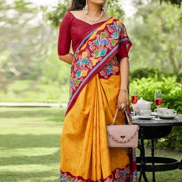 Anouk Rustic Ethnic Motifs Block Print Saree image 5