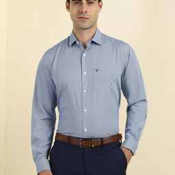 Allen Solly Men Slim Fit Micro Checks Printed Formal Shirt-picture-32
