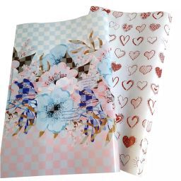 eVincE - thoughtful PRESENTations HART01FLOW01_5X2 Valentine Wrapping Paper with Facts Heart & Floral Prints 2 Designs For All Ages For Diwali Xmas Social Office Gifts & All Occasion Assorted Gift Wrapping Paper (Pack of 10 Piece)-picture-41