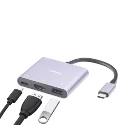 Nextech USB C to 3 in 1 Multiport Dock with HDMI 4K +USB 3.0 and 7W PD Charging Port for Laptop & Smartphones, NA14C-23
