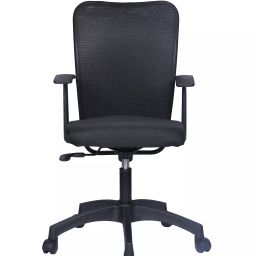 S J Corporation Shine Medium Back Ergonomic Mesh Chair - Black-image-24