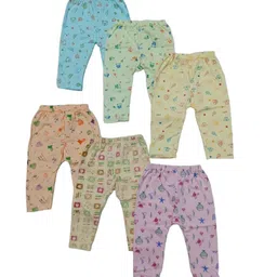 PALMLON Infants Pack Of 6 Printed Relaxed Fit Track Pants-image-101