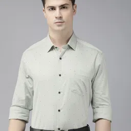 Arrow Pure Cotton Manhattan Slim Fit Opaque Printed Formal Shirt-picture-28