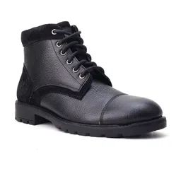 MONDAIN Men Leather High-Top Boat Shoes-picture-22