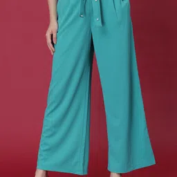 Frolic Rolic Women Smart Straight Fit High-Rise Easy Wash Pleated Trousers-image-53