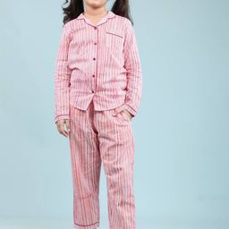 TWEENY MINI Girls Striped Night suit-image-88