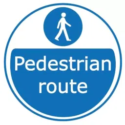 RS PRO Vinyl Mandatory Pedestrians Sign With English Text, 1366410-image-27