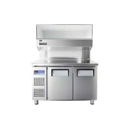 STELLAR GASTRONOM Pizza Makeline Double Door 300 L Capacity 230 V 0.30 kW with Overhead Cold Pan, PM OH 2-image-8