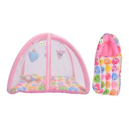 Toddylon Baby Bedding Set New Born Mattress with Net & Sleeping Bag - Pink-picture-22