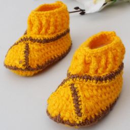 Woonie Handmade Designed Booties - Yellow-image-25