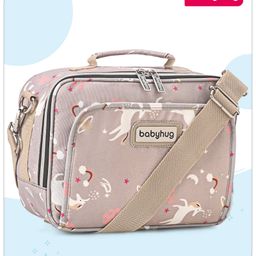 Babyhug Mini Travel Diaper Sling Bag Unicorn Theme- Grey-picture-14
