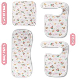 Haus & Kinder 100% Cotton and Baby Safe Bibs, Wash Cloth and Burp Cloth-27