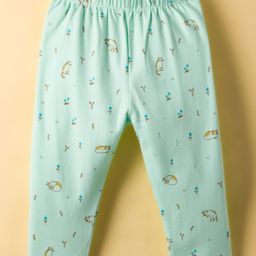 Tango Interlock Knit Full Length Lounge Pant with Animal & Floral Print - Sea Green-picture-43