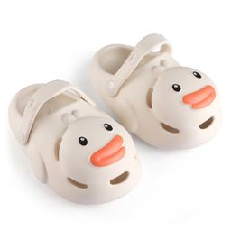 Oh! Pair Clogs with Back Strap Closure Duck Theme - White image 2