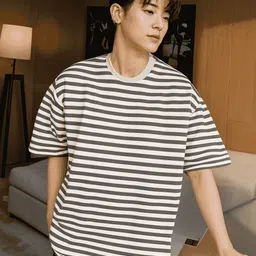 MACK JONNEY Men Striped Monochrome Pockets T-shirt-image-47