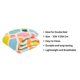 RRC Super Soft Brushed Microfiber Cotton Double Comforter - Multicolor image 3